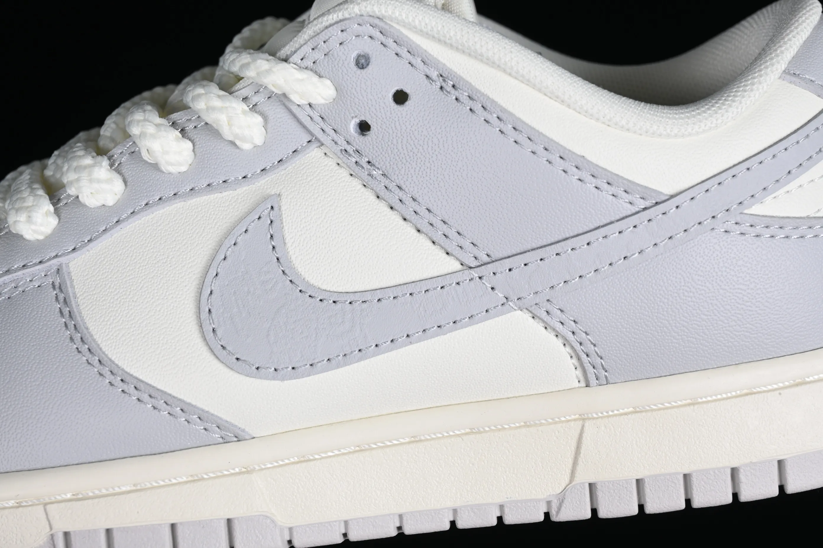 All categories Nk SB Dunk series Nk SB Dunk Low low-top sneakers N version Nk Dunk Low "Needlework" embossed gray SB low-top sports and leisure sneakers FJ4553-133